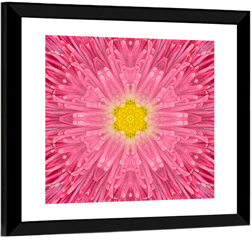 Kaleidoscopic Daisy Mandala Bloom Wall Art