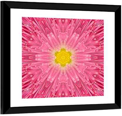 Kaleidoscopic Daisy Mandala Bloom Wall Art