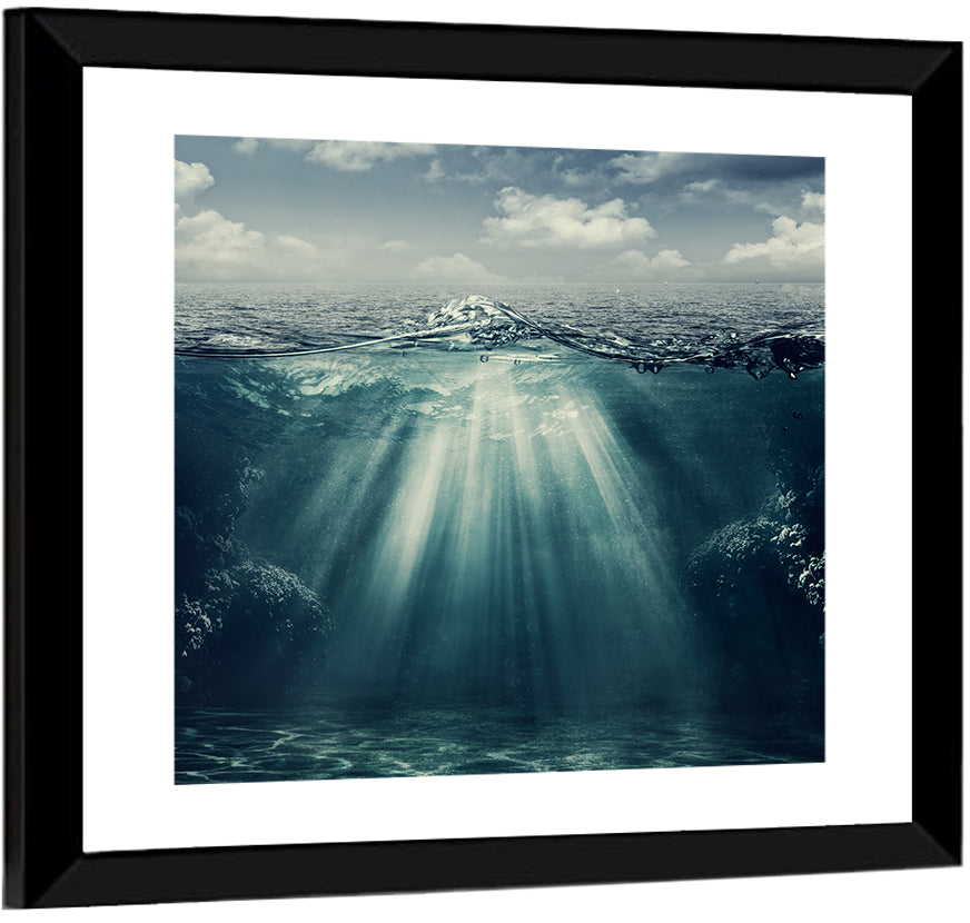 Split-level Underwater Ocean View Wall Art