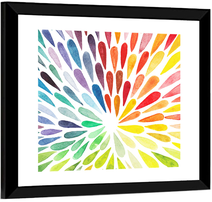 Watercolor Invasion Wall Art as a framed print