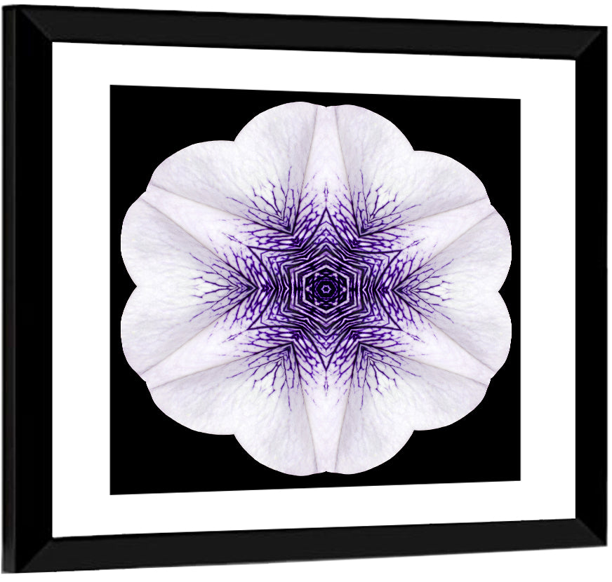 Purple Mandala Flower Kaleidoscope Wall Art