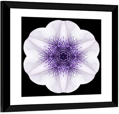 Purple Mandala Flower Kaleidoscope Wall Art