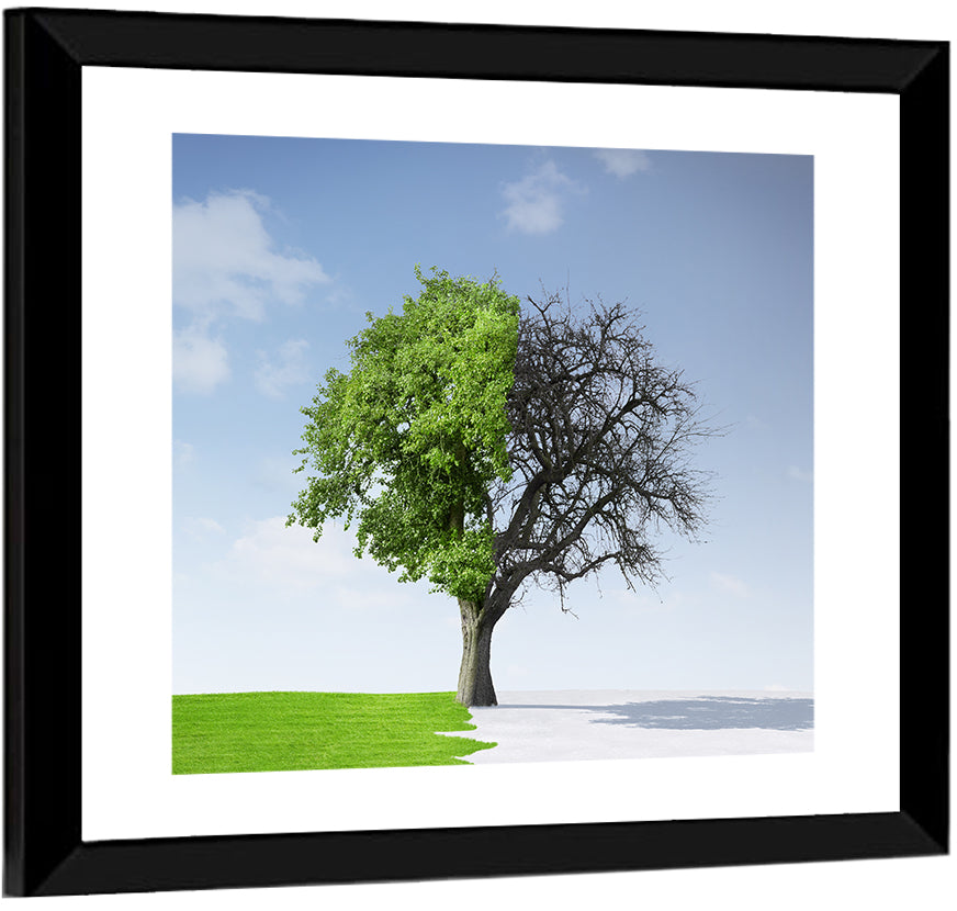 Summer & Winter Tree Wall Art