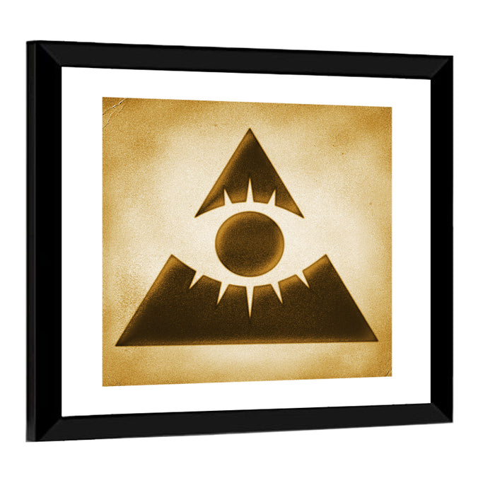Vintage Eye of Providence Wall Art as a framed print
