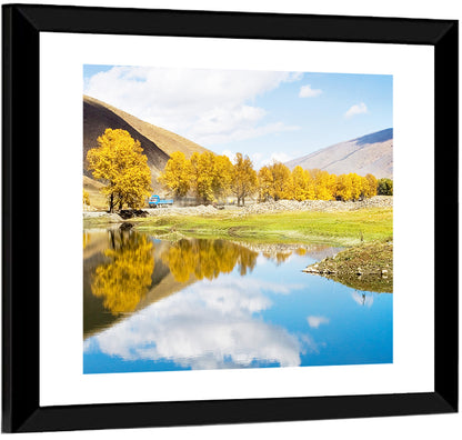 Chanxi Autumn Reflection Road Wall Art