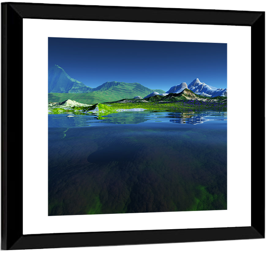 Mountain Lake Split View Wall Art