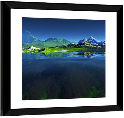 Mountain Lake Split View Wall Art