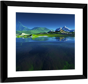 Mountain Lake Reflection Wall Art