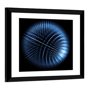 Glowing Textured Sphere Wall Art