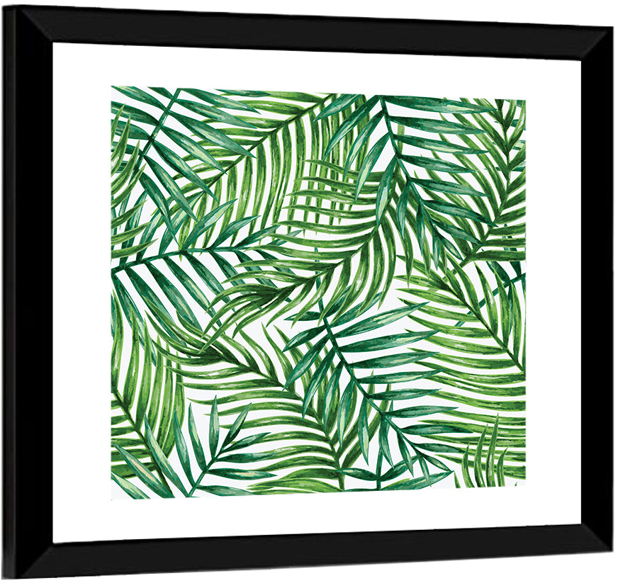 Palm Leaves Pattern Wall Art