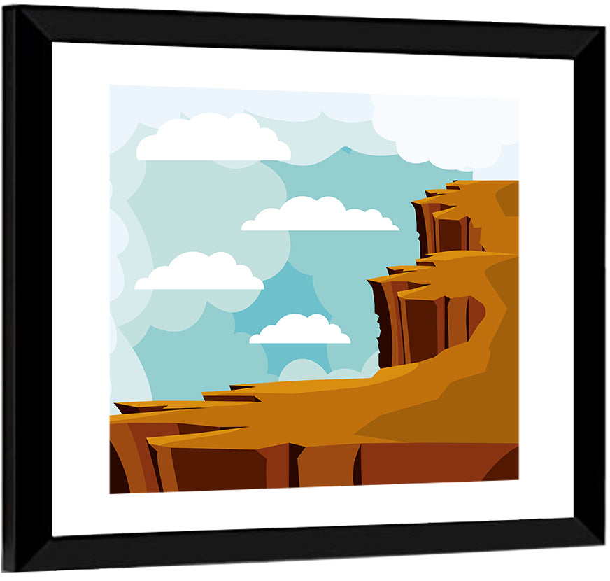 Minimalist Desert Cliffs Wall Art