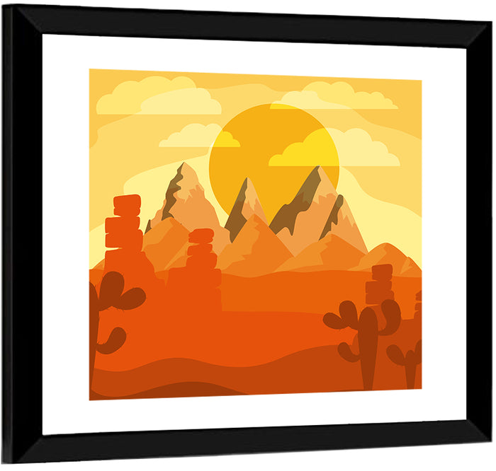 Desert Abstract I Wall Art as a framed print