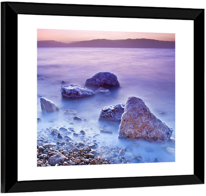 Dead Sea Salt Rocks at Dawn Wall Art