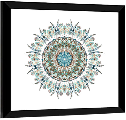 Layered Feather Mandala Wall Art
