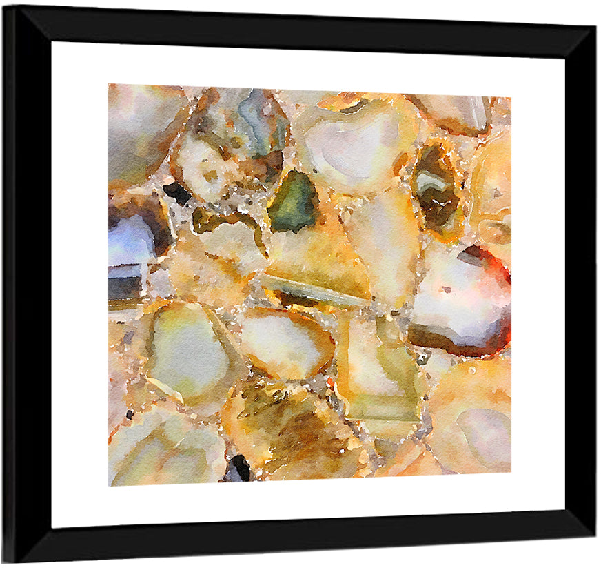 Golden Geode Mosaic Wall Art