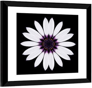 White Mandala Flower Wall Art