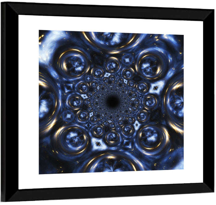 Black Hole Vortex Wall Art as a framed print