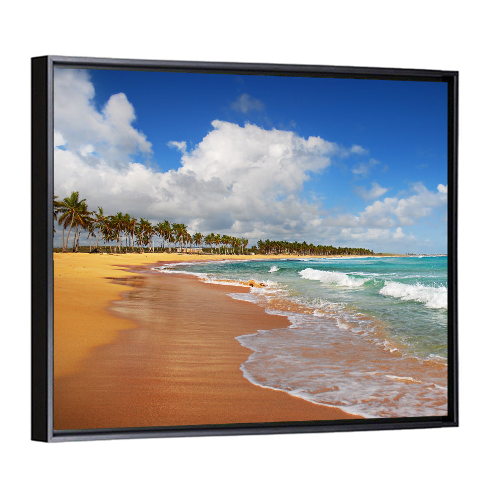 Palm Lined Tropical Coast Wall Art