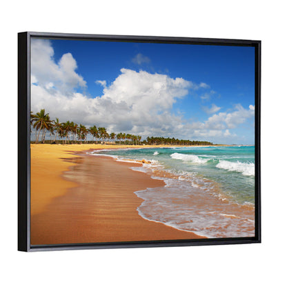 Palm Lined Tropical Coast Wall Art