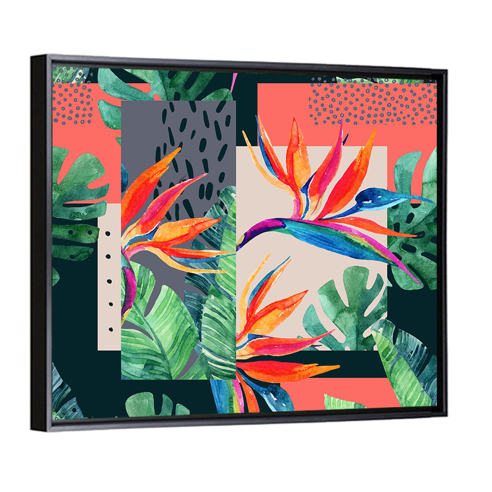 Tropical Leaves Collage Wall Art