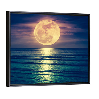 Super Moon Over Sea Wall Art