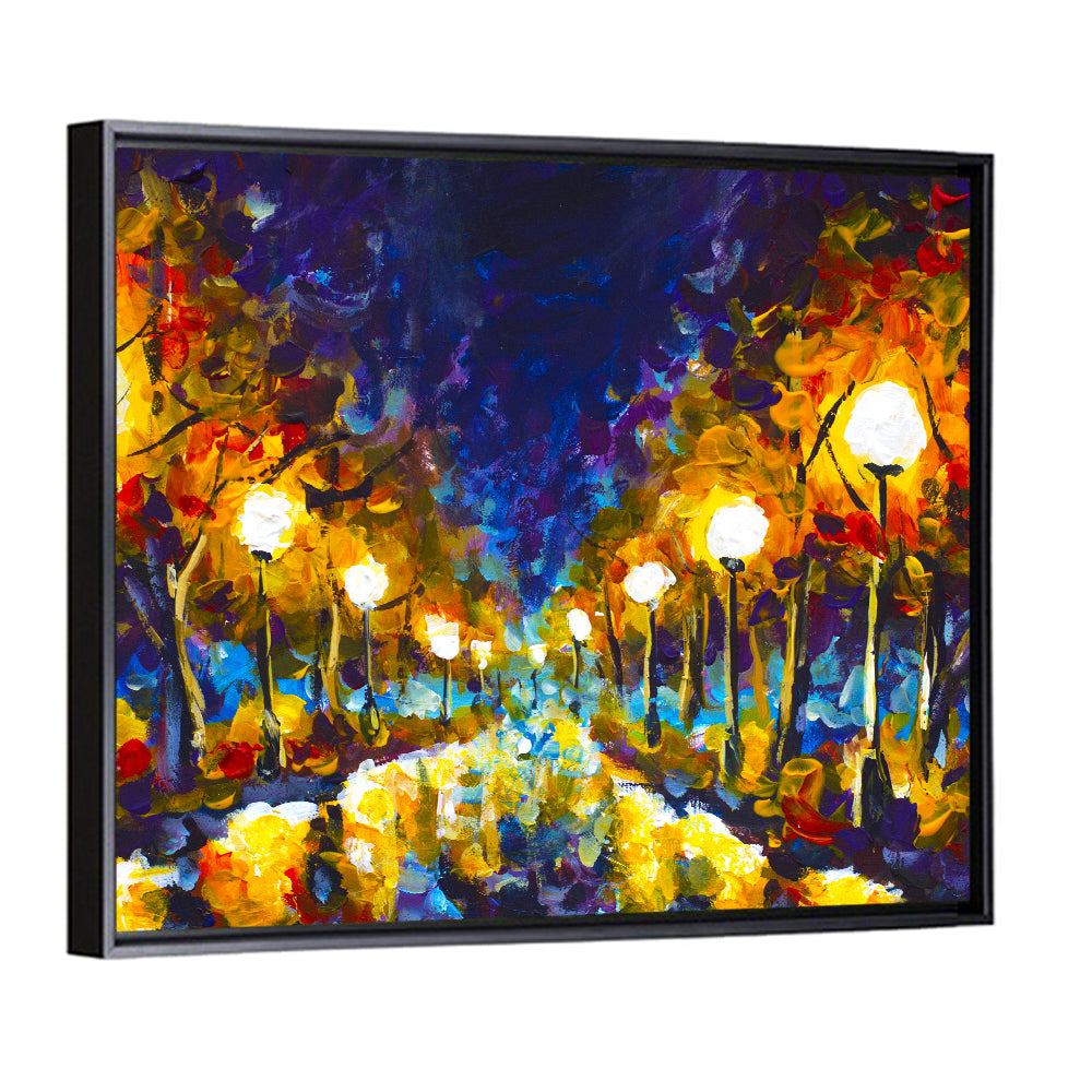 Autumn Evening Park Path Wall Art