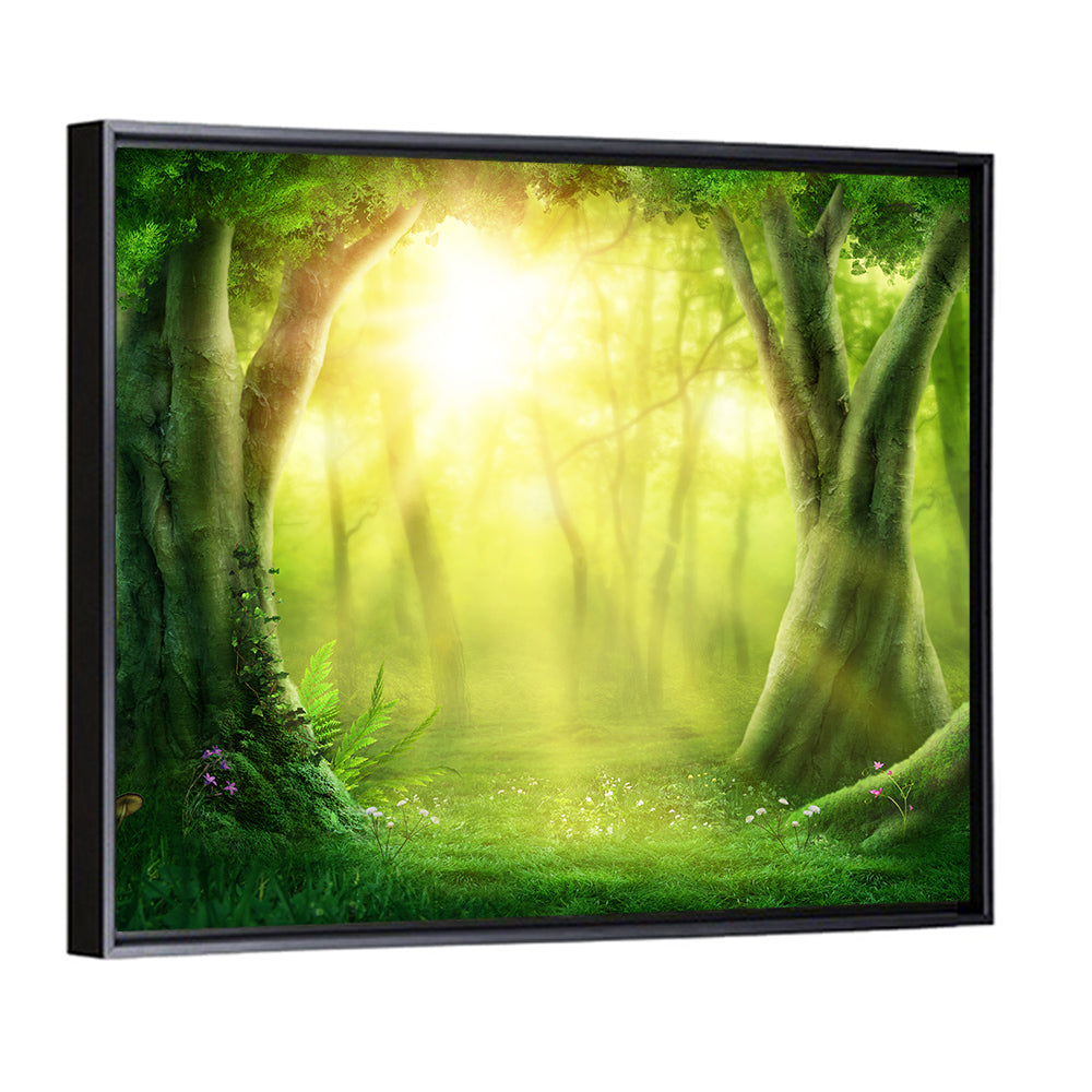 Forest Golden Sunrise Wall Art