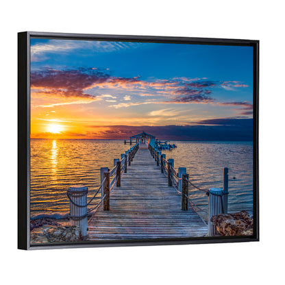 Islamorada Pier at Golden Hour Wall Art