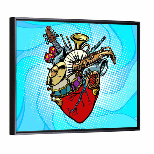 Jazz Orchestra Heart Illustration Wall Art