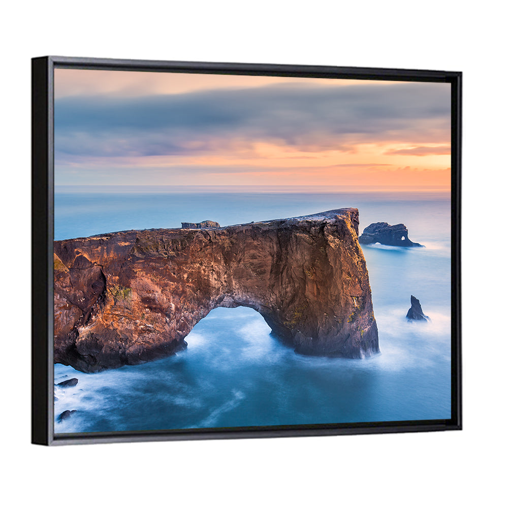 Dyrhólaey Sea Arch at Sunset Wall Art