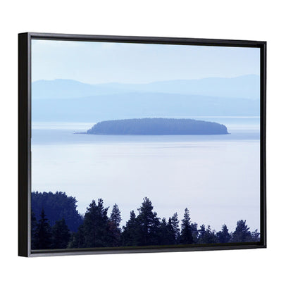 Dalarna Mist with Lighthouse Wall Art