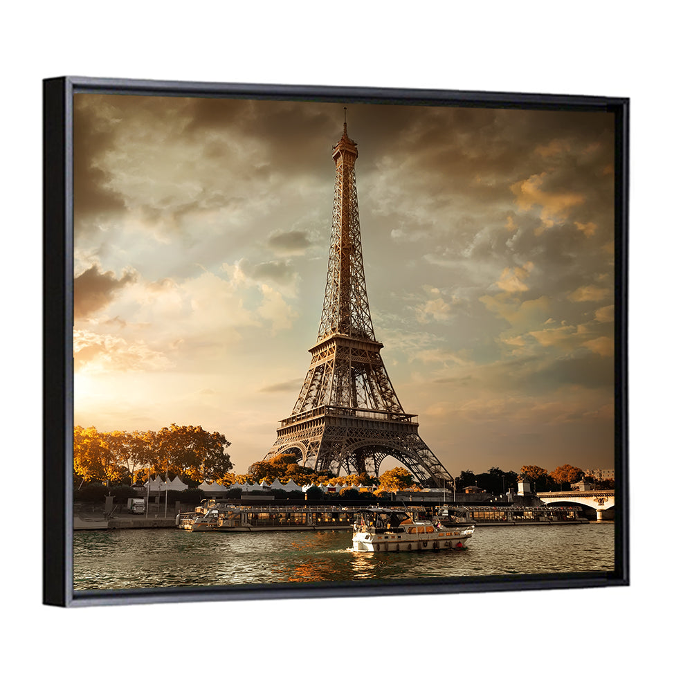 Eiffel Tower at Sunset Wall Art