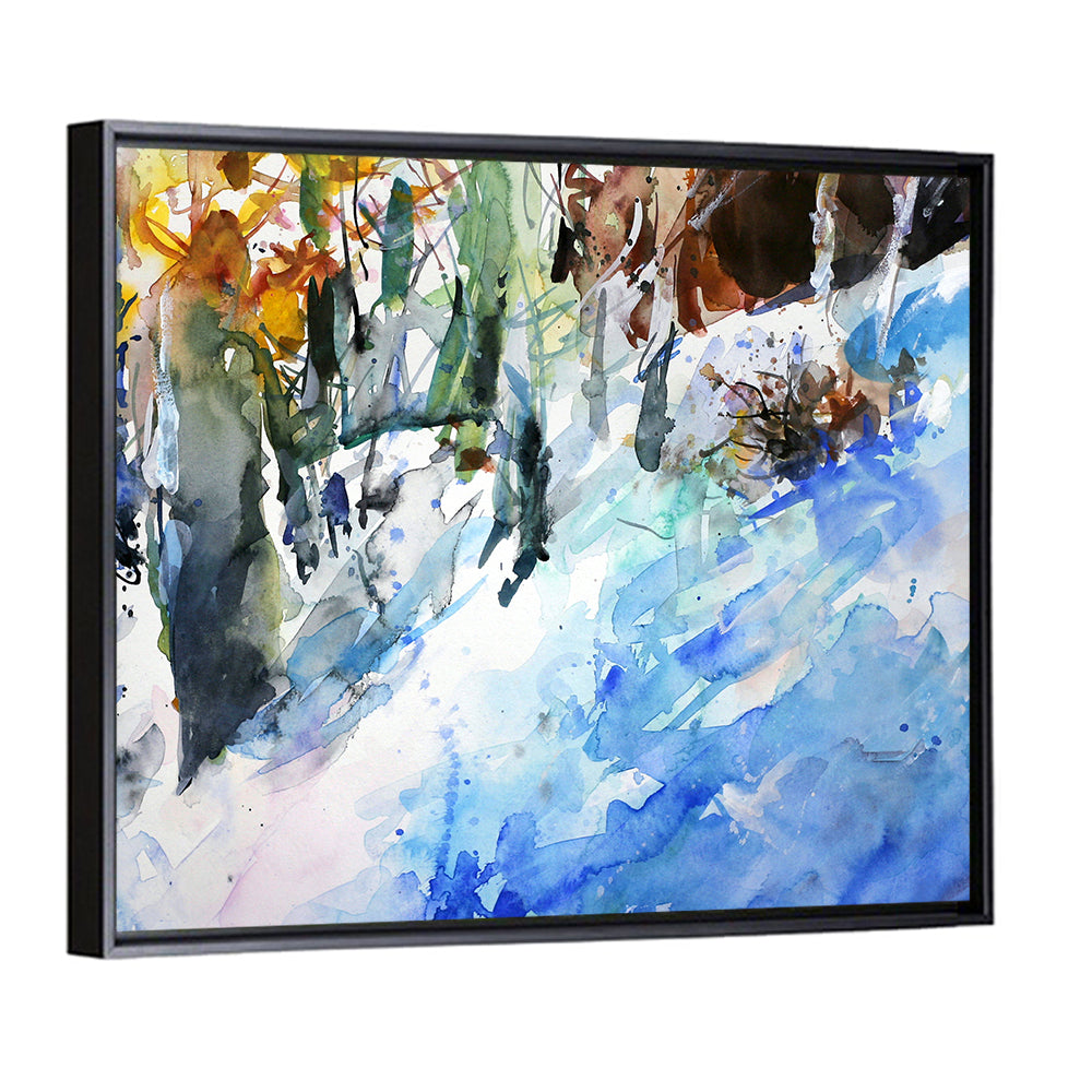 Winter Forest Watercolor Study Wall Art