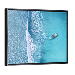 Boat & Beach Aerial Wall Art