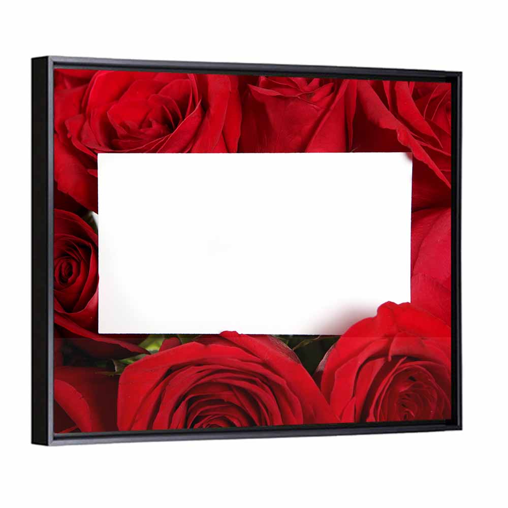 Rose Frame with White Center Wall Art