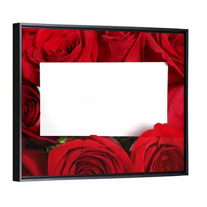 Rose Frame with White Center Wall Art