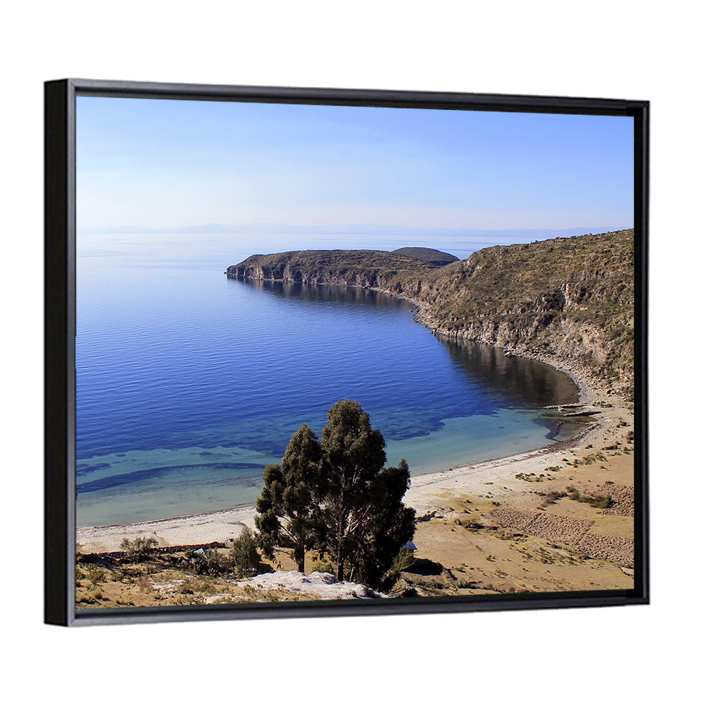 Titicaca Cliffs and Turquoise Water Wall Art