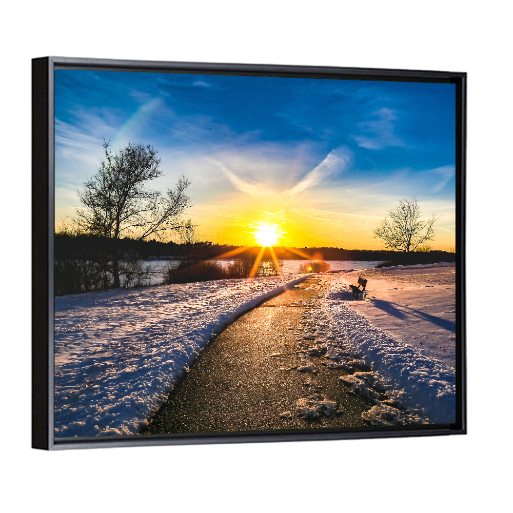 Lake Zorinsky Winter Sunrise Wall Art