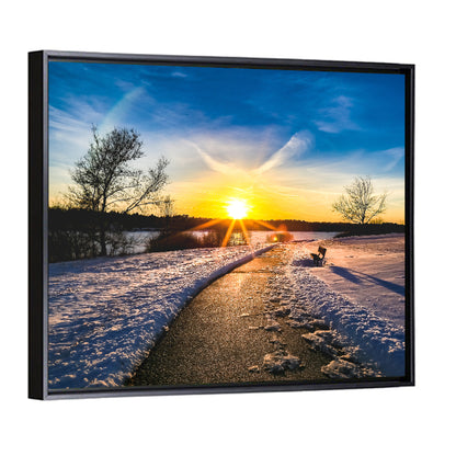 Lake Zorinsky Winter Sunrise Wall Art