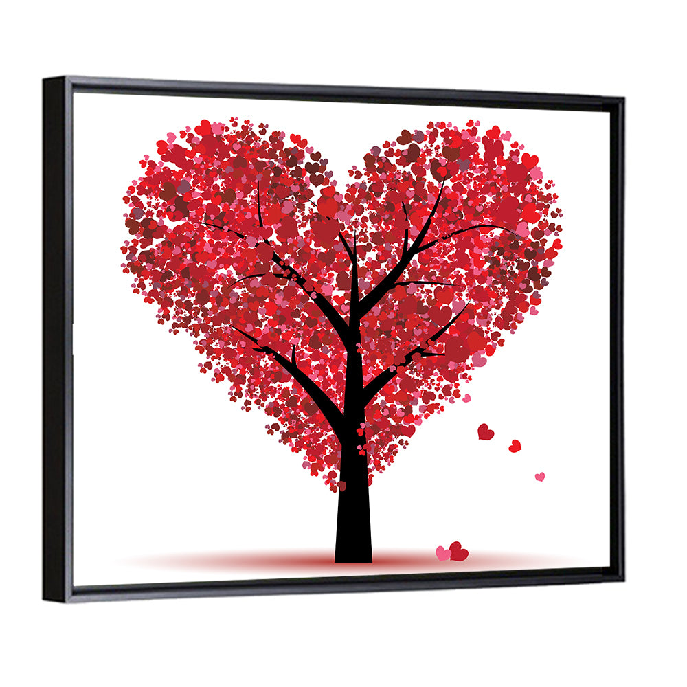 Heart-shaped Tree Illustration Wall Art