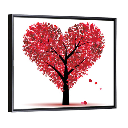 Heart-shaped Tree Illustration Wall Art