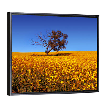 Canola Field with Lone Tree Wall Art