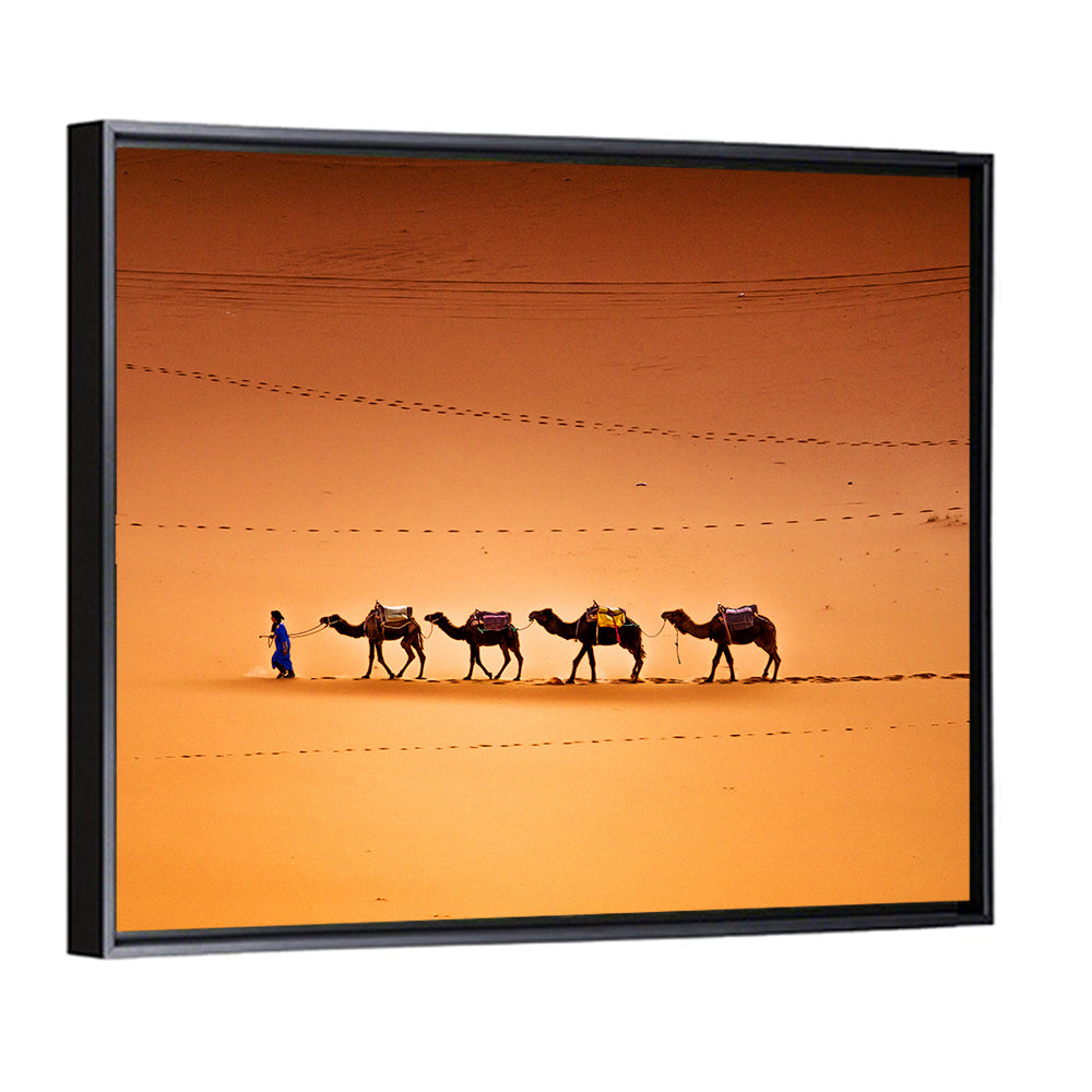 Camels In Sahara Desert Wall Art