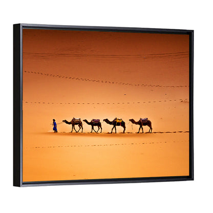 Camels In Sahara Desert Wall Art