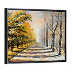 Autumn to Winter Forest Path Wall Art
