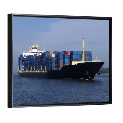Container Ship in Motion Wall Art