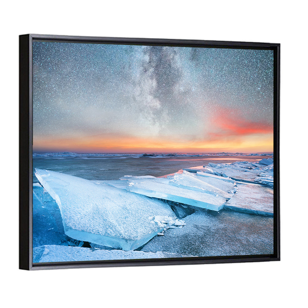 Milky Way Over Frozen Shore Wall Art