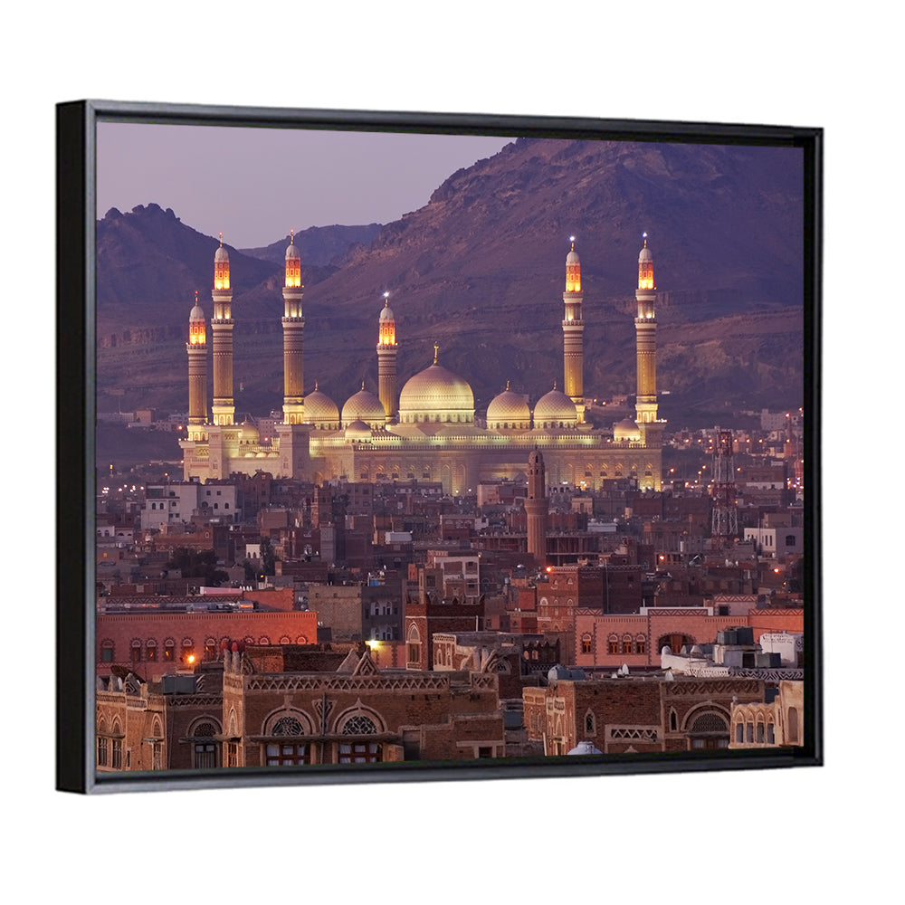 Al-saleh Mosque at Dusk Wall Art