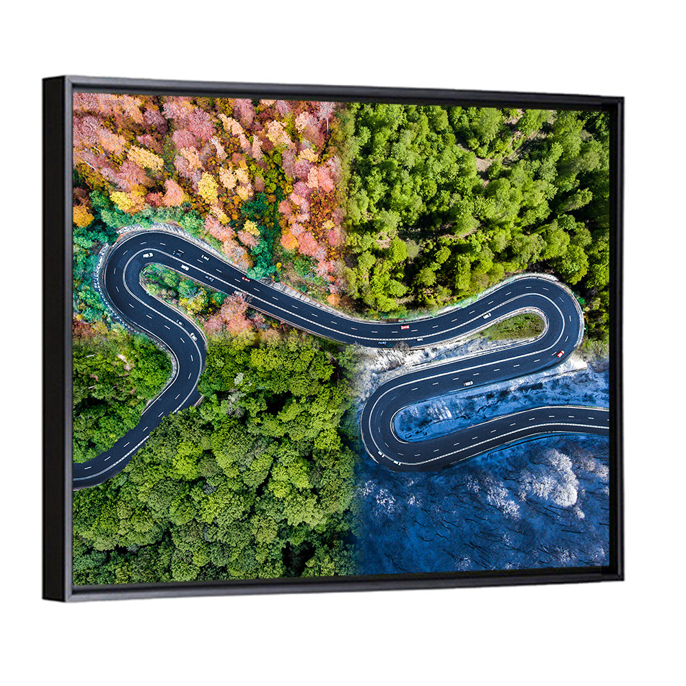 Four Seasons Curved Road Wall Art