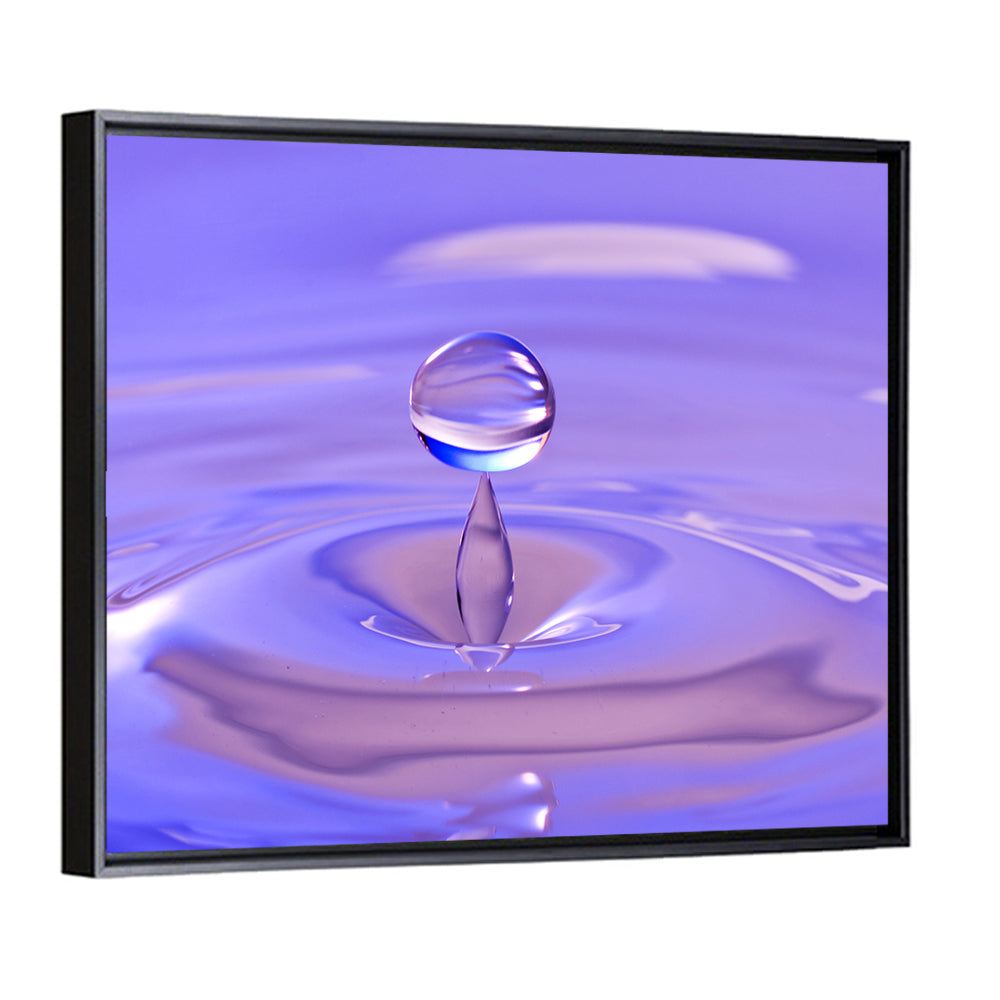 Purple Water Droplet Splash Wall Art